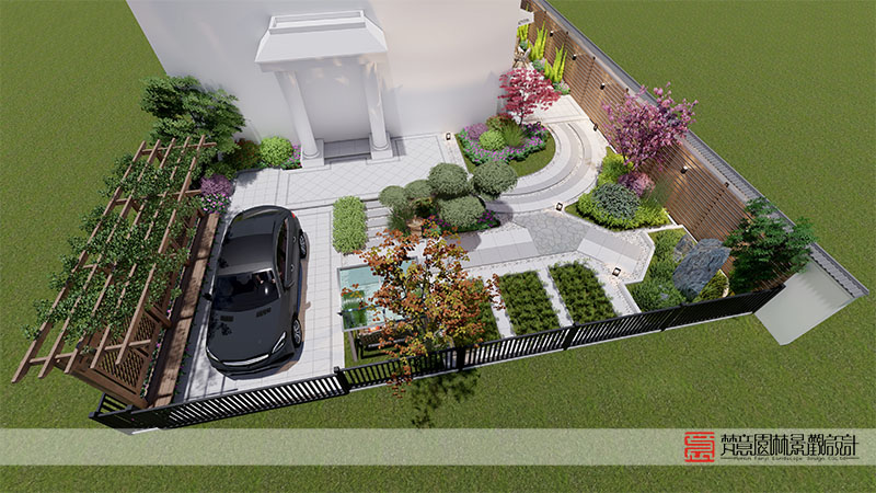 鄭州聯(lián)通小區(qū)210平米庭院設(shè)計(jì)