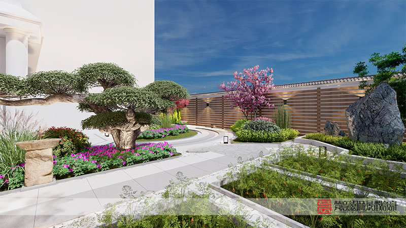 鄭州聯(lián)通小區(qū)210平米庭院設(shè)計(jì)