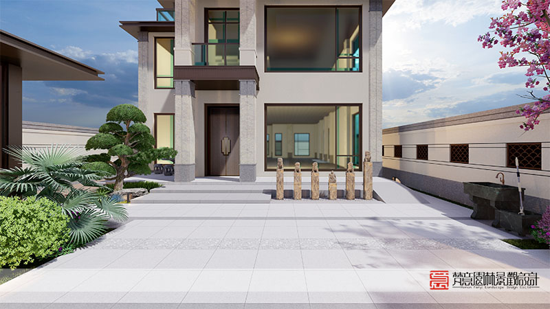 鄭州京水花園240平米別墅庭院設(shè)計 鄭州京水花園240平米別墅庭院設(shè)計