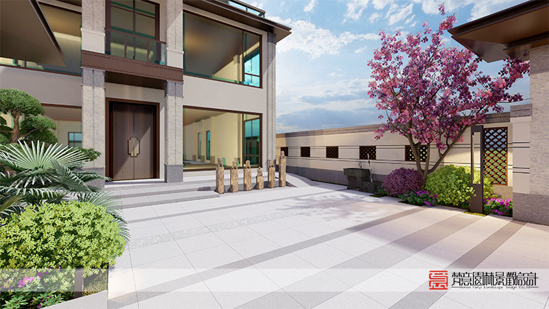 鄭州京水花園240平米別墅庭院設(shè)計 鄭州京水花園240平米別墅庭院設(shè)計