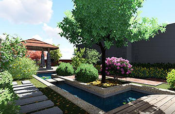 新鄉(xiāng)平原新區(qū)正弘灣別墅庭院設計