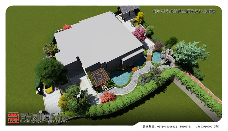 鄭州別墅庭院設(shè)計(jì),鄭州思念果嶺別墅庭院設(shè)計(jì)