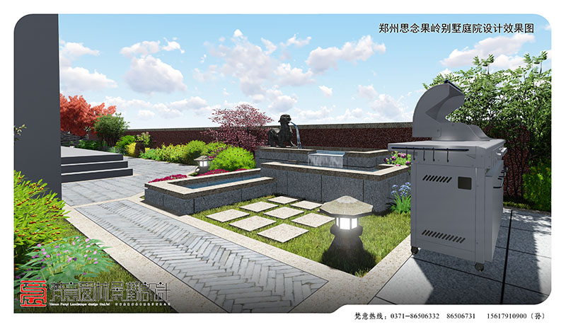 鄭州別墅庭院設(shè)計(jì),鄭州思念果嶺別墅庭院設(shè)計(jì)