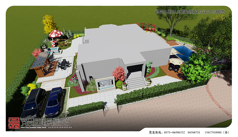 鄭州九郡弘別墅庭院設(shè)計(jì),鄭州別墅庭院設(shè)計(jì)