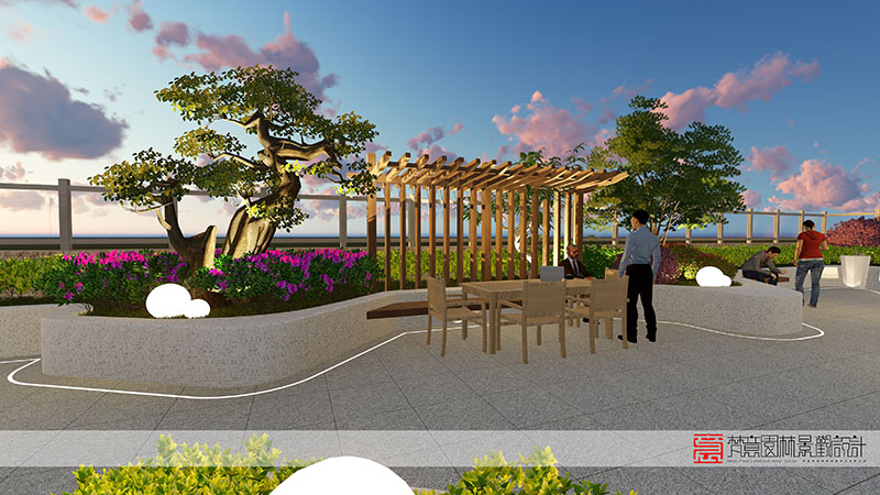 鄭州屋頂花園設(shè)計,鄭州中牟創(chuàng)慧國際產(chǎn)業(yè)園屋頂花園設(shè)計